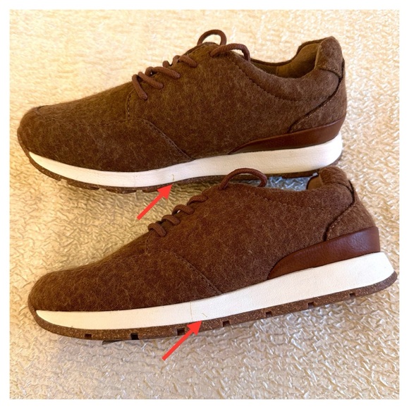 B.O.C. Wool Kacey Lace Up Sneakers Size 6 Dark Brown White NEW - Picture 10 of 10